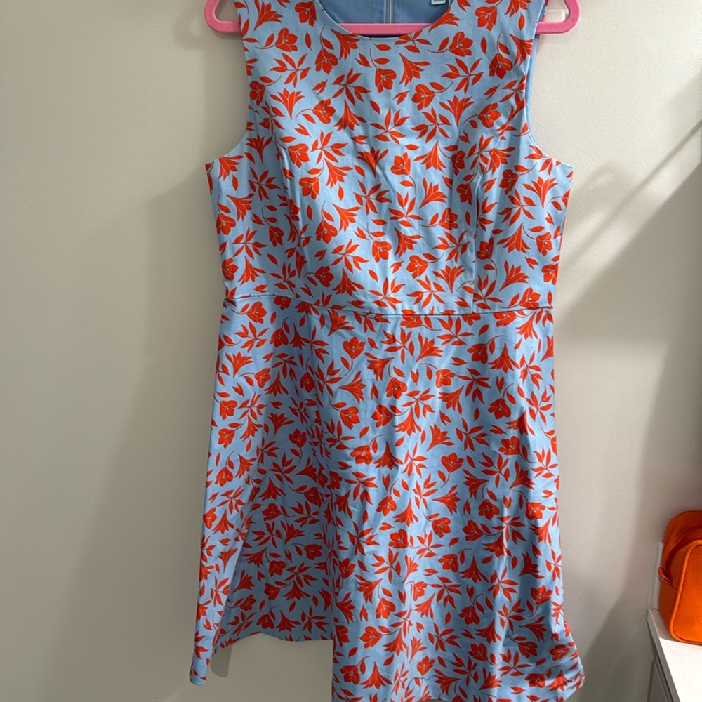 Draper James blue and orange dress size 14
